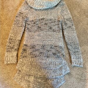 GNW Heathered Gray Cowl Neck Sweater